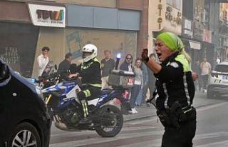 Kadın polisin yangın hassasiyetine emniyet müdüründen...