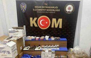 Keşan’da 87 bin 670 makaron ele geçirildi