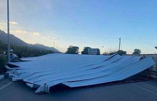 KKTC’de fırtınada ağaçlar devrildi, çatılar...