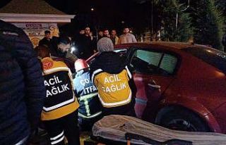 Kontrolden çıkan otomobil park halindeki araçlara...