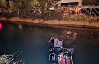 Kontrolden çıkan otomobil sulama kanalına düştü:...