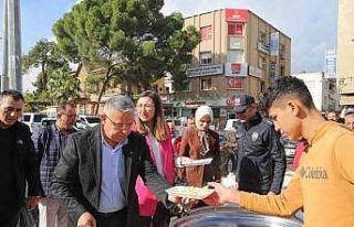 Köşk emniyeti yeni araçları için pilav hayrı...