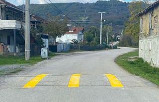 Köylerde hız kesici çalışmaları sürüyor