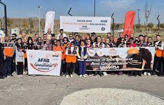 Kütahya’da AFAD Gönüllüleri, "Destek AFAD...