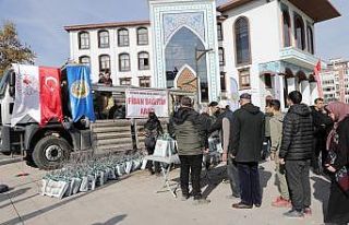 Kütahya’da vatandaşlara 2 bin 500 fidan dağıtıldı