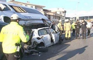 Maltepe’de vinç kontrolden çıktı, 7 aracı biçti