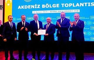 MTOSB, ’Yeşil OSB Belgesi’ almaya hak kazandı