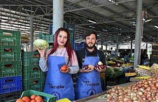 Muratpaşa pazarlarında tek tip önlük uygulaması...