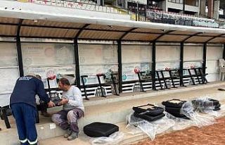 Nazilli Şehir Stadyumu’nda yenileme çalışması