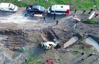 Off-Road yarışında heyecanlandıran kaza