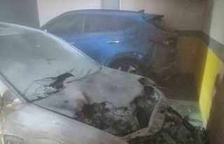 Otoparkta araç yangını paniğe neden oldu