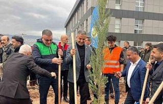 Sağlıkçılar Şırnak’ta 400 fidanı toprakla...