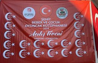 Şehit 18 bebek ve çocuk anısına kütüphane kuruldu