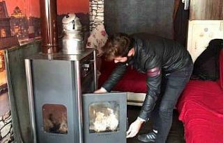 Soğuk havanın etkili olduğu Bayburt’ta sobalar...