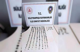 Tekirdağ’da kaçak kazı operasyonunda 145 sikke...