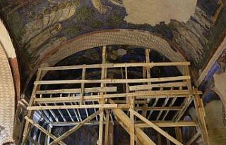 Tokalı Kilisesi’nde restorasyon çalışmaları...