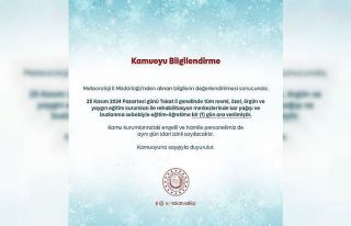 Tokat’ta kar nedeniyle okullar 1 gün tatil edildi