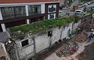 Trabzon’da tarihi surlarda restorasyon çalışmaları...