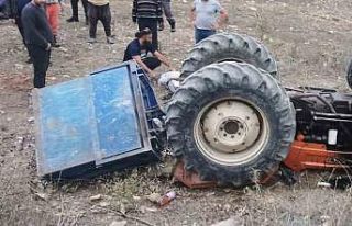 Traktör devrildi, baba öldü kızı yaralandı