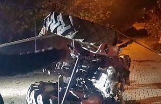 Traktör sürücüsü atlayarak ölümden döndü