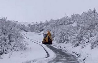 Tunceli’de bin 446 kilometrelik yolda karla mücadele