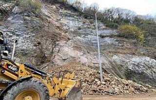 Yağışlar heyelana neden oldu