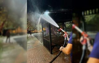 Yalova’da parkta yakılan ateş kamelya yangınına...