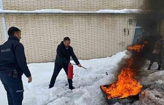 Yangın eğitimleri devam ediyor