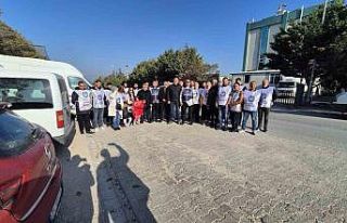 Yelkenci Tekstil işçileri hak mücadelesi için...