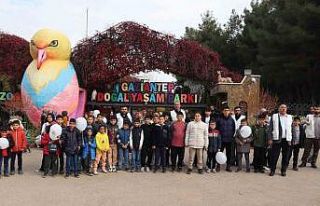 Yetim çocuklar Gaziantep Doğal Yaşam Parkı’nı...