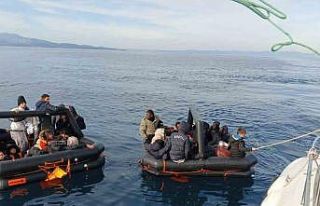 Yunanistan unsurları tarafında geri itilen 35 göçmen...