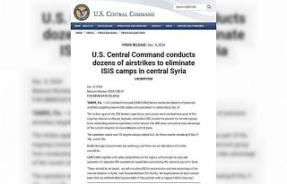 ABD ordusu Suriye’de DEAŞ hedeflerinin vurulduğunu...