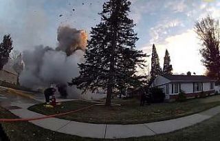 ABD’de çöp kamyonu bomba gibi patladı