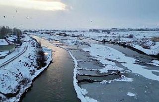 Ağrı’da kar manzarası görsel şölen oluşturdu