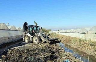 Akdeniz Belediyesi, sulama kanallarında temizlik...