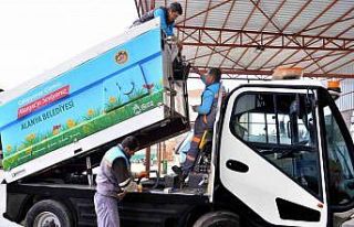 Alanya Belediyesi, belediyeye ait araçları bakıma...