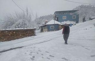 Alaşehir’e mevsimin ilk kar yağışı başladı