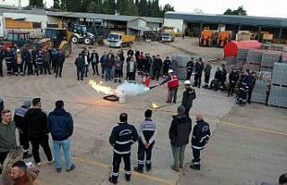 Başiskele Belediyesi personeline uygulamalı yangın...