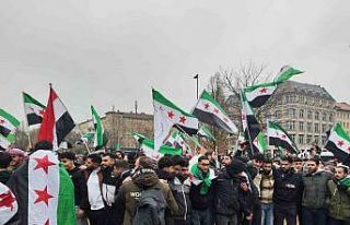 Berlin’de Esad rejiminin devrilmesi kutlandı