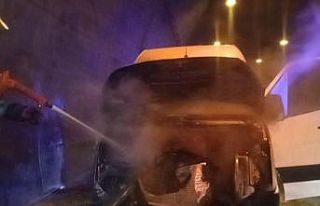 Bolu Dağı Tüneli’nde araç alev aldı