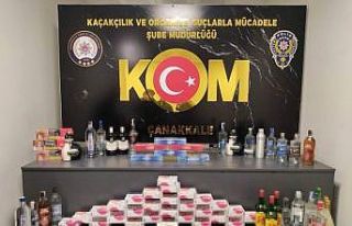 Çanakkale’de kaçak alkol ve sigara operasyonu
