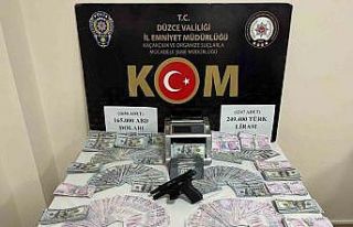 Düzce’de 165 bin dolar, 249 bin 400 TL sahte para...