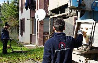 Düzce’de su-kanal ekiplerinin zorlu mesaisi