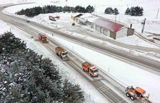 Erzincan güne kar yağışıyla uyandı