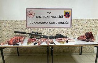 Erzincan’da susturucu kullanarak dağ keçilerini...