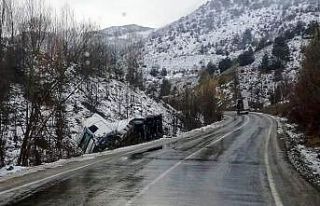 Gümüşhane’de LPG yüklü tankerin tırla çarpıştığı...