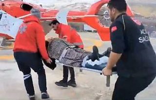 Hamile kadın helikopter ambulansla Van’a sevk edildi