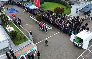 Hayatını kaybeden polis için tören: Gözyaşlarıyla...