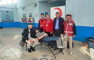 Hisarcık MYO öğrencilerinden kan bağışına destek