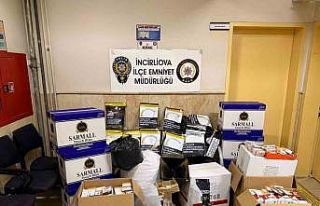 İncirliova’da kaçak sigara üretilen eve baskın...